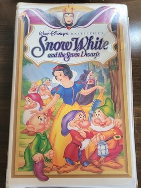 Disney Snow White VHS with Yellow, Blue, Red, Green, Purple Accents